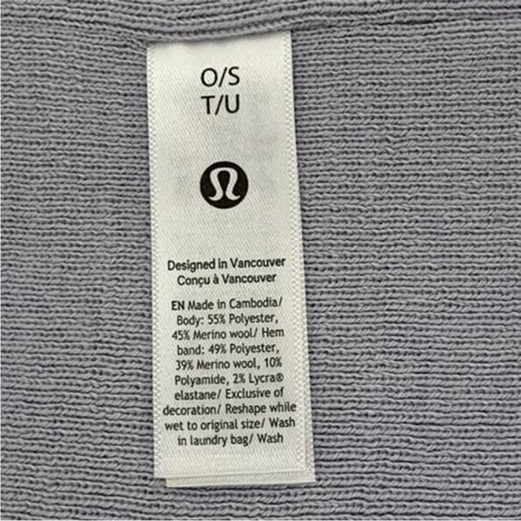 Lululemon Warm Revelation Beanie Hat Serene Blue/Sunburst Orange One Size Unisex main image 5